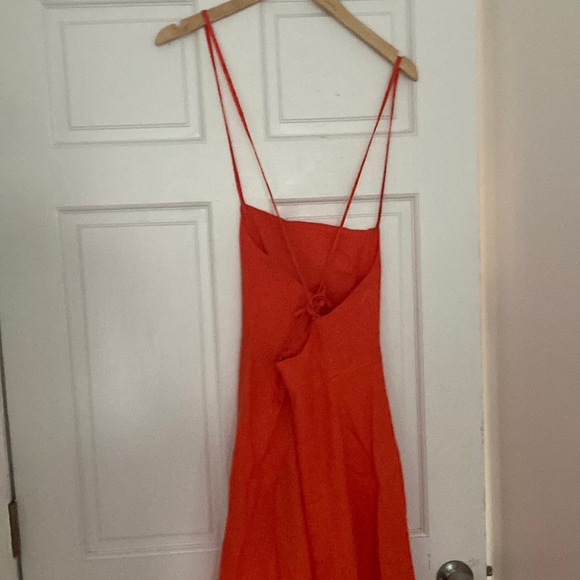 Almost new Mara Hoffman orange Verona linen dress with pockets size 4 - Picture 3 of 8